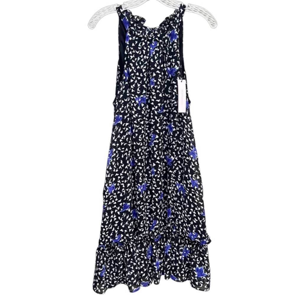 NWT BCBG Generation Relax Halter Neck Tie Chiffon Mini Fallen Petal Large - Picture 2 of 16